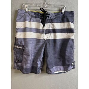 Rip Curl Striped Board Shorts Men's Extra Large‎ Swim Trunks Surf Drawstring